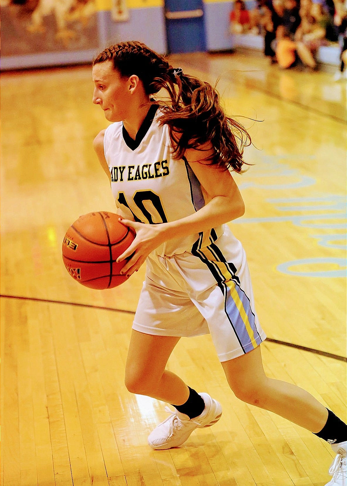 Bailey Ramsey (10) was one of five Evans players in double figures on Saturday in the Lady Eagles' win over Converse