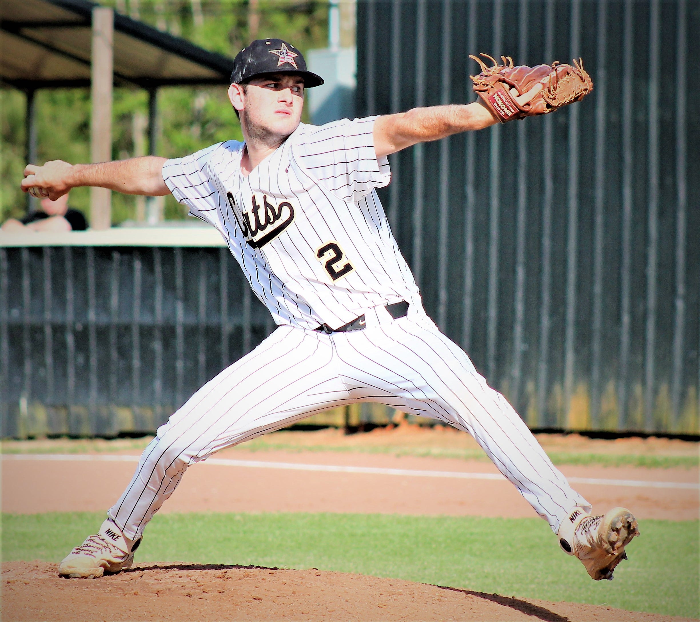 Leesville senior pitcher Jacob Mount was one of two Leesville Wampus Cats named first-team all-district.