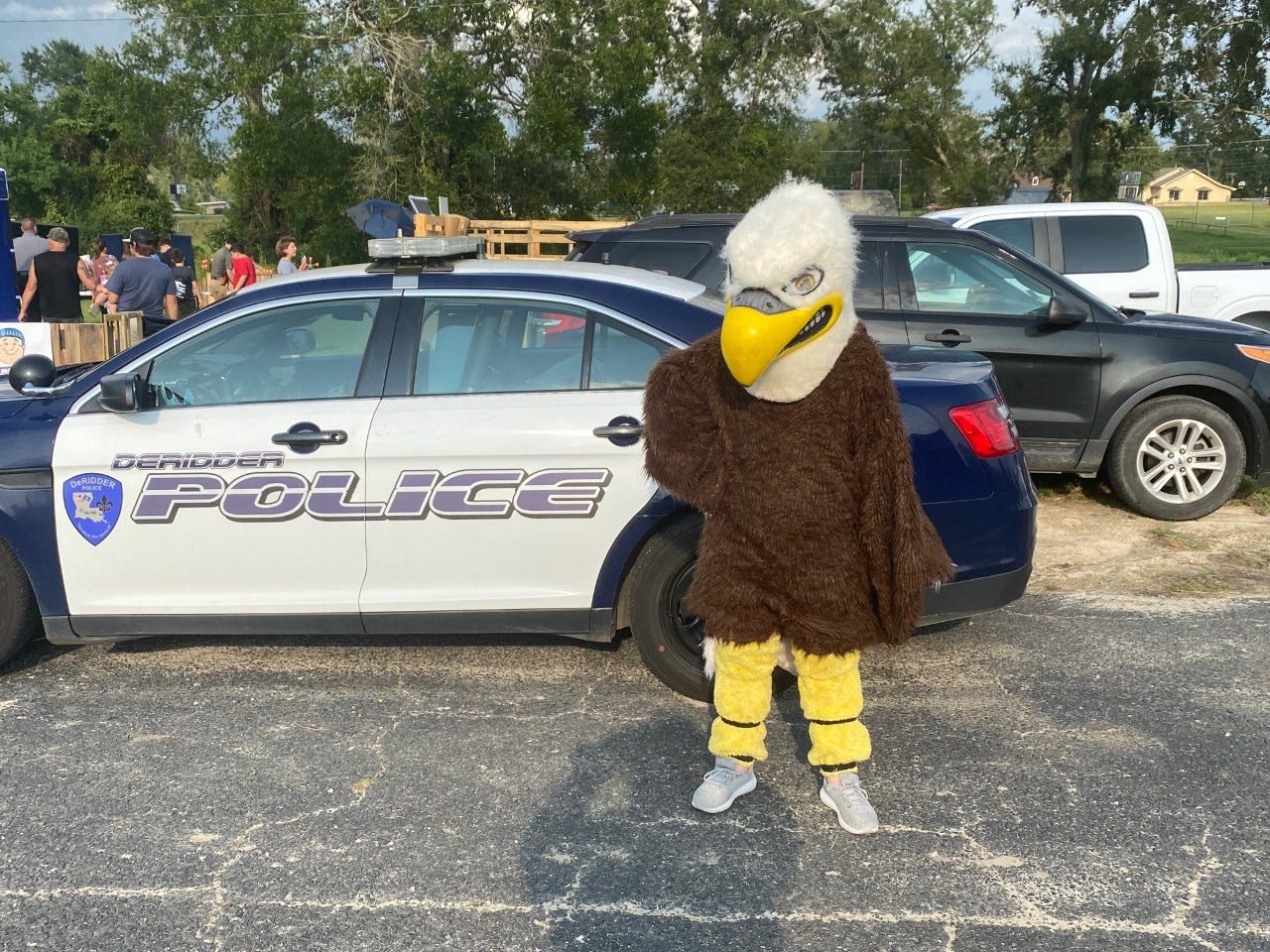 The Rosepine Eagle flew into DeRidder to visit National Night Out 2021.