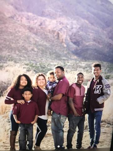 Scholarship recipient Christina Raiden, pictured with her family, is studying at Northwestern State University to become a nurse.