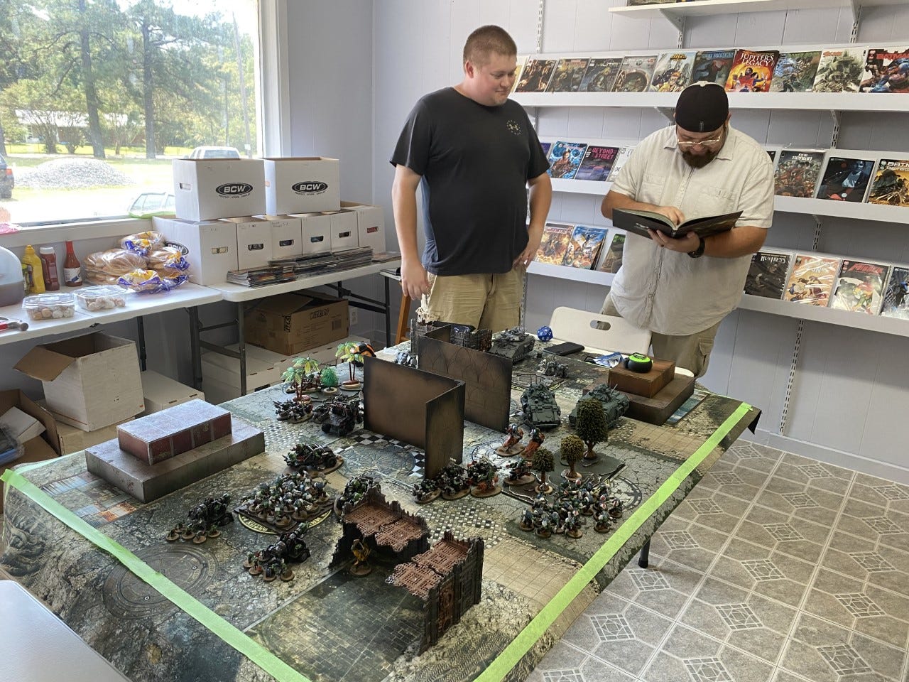 The battlefield was set at The Box as players participated in a Warhammer tournament.